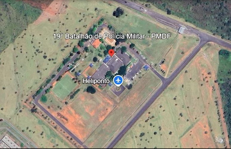 Imagens áreas do 19º Batalhão da Polícia Milita do Distrito Federal, conhecido como Papudinha